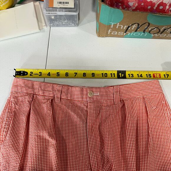 Polo Golf Ralph Lauren Fairway Cotton Shorts Orange Gingham UT Vols Men’s 33 - Picture 6 of 7